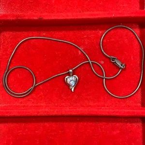 Stunning Sterling necklace with 10k gold opal